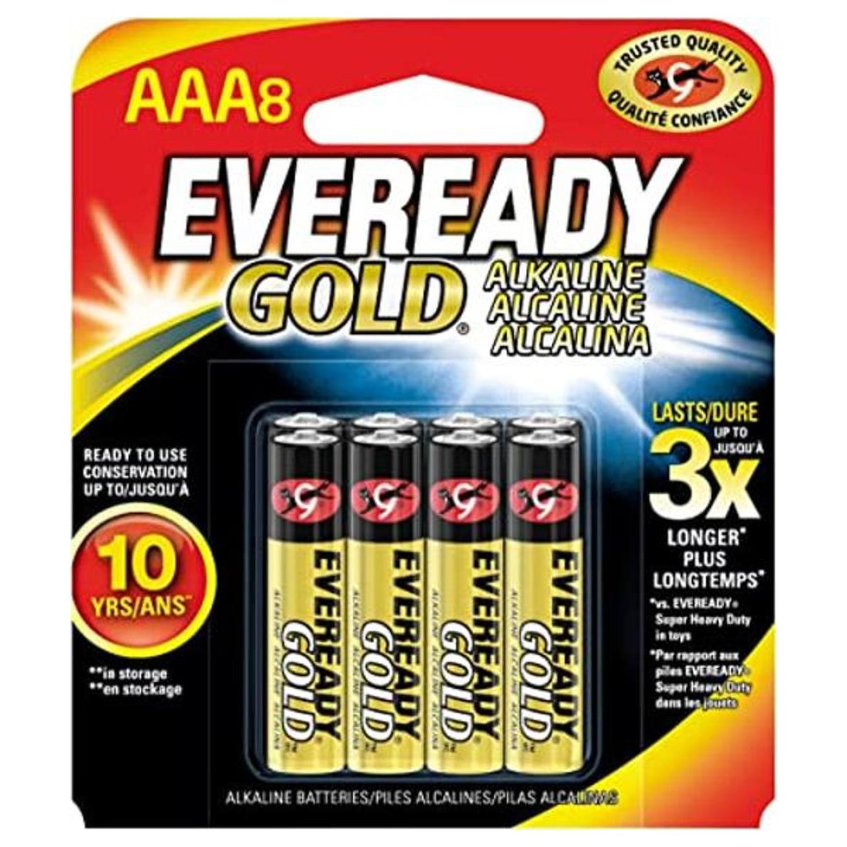 Eveready Gold Pilas alcalinas tamaño AAA 8 unidades 3