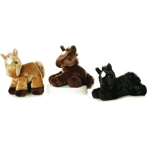 Aurora Mini Flopsie Caballo Negro Beau de 8 pulgadas_4