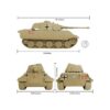 BMC WW2 German King Tiger Tank Vehículo bronceado 132_2