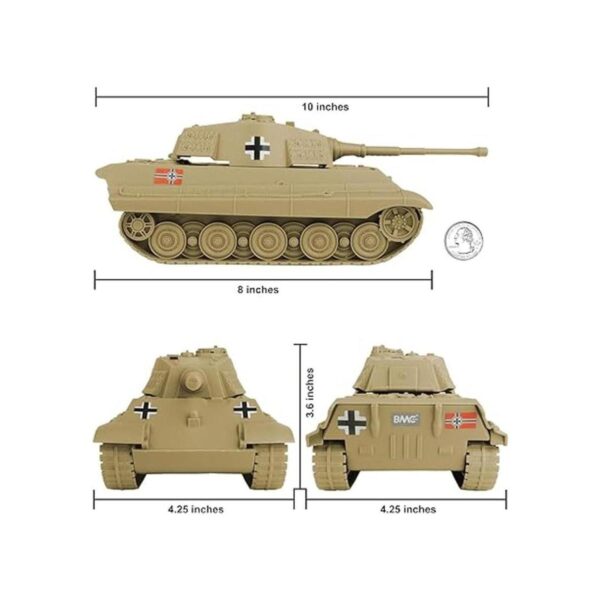 BMC WW2 German King Tiger Tank Vehículo bronceado 132_2