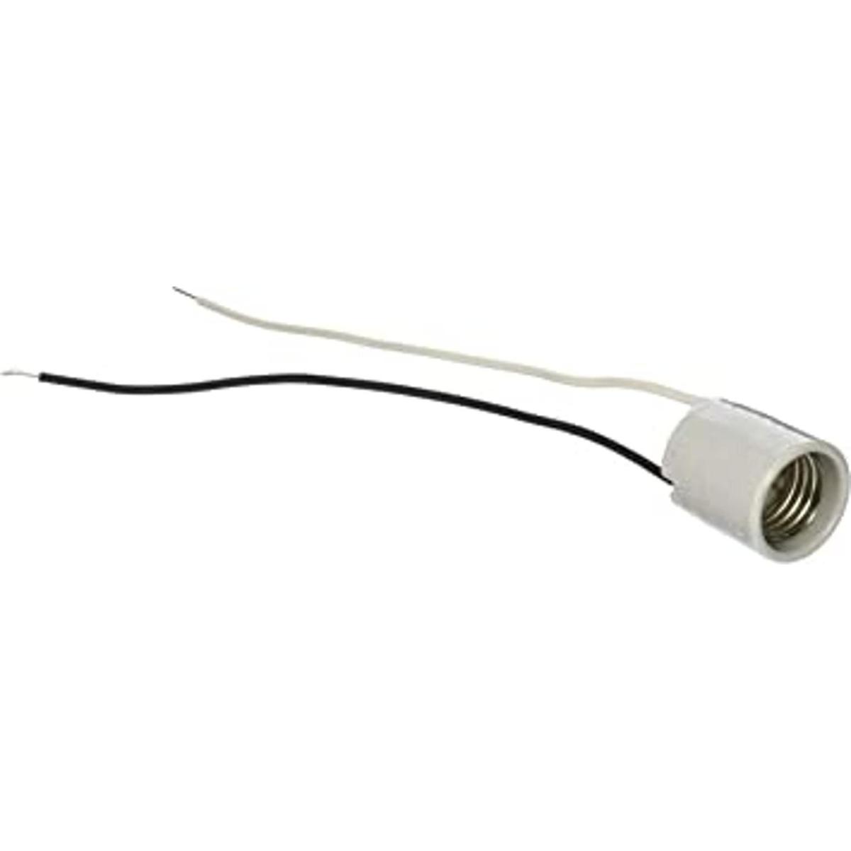 Leviton 70046 Portalámparas de porcelana esmaltada sin