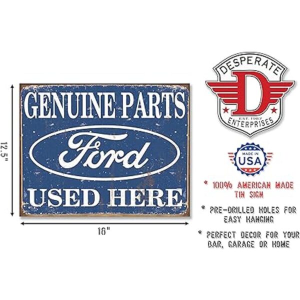 Desperate Enterprises MS1422 Letrero de estaño para Ford_2