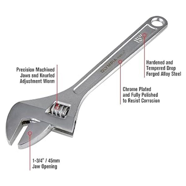 Olympia Tools Llave ajustable 01015 15 pulgadas_4