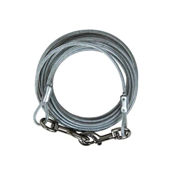 Petmate Cable para perro grande Tieout Plateado 1_1