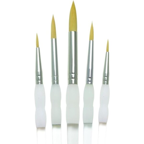 Royal Brush Soft Grip Juego de 5 pinceles redondos de_1