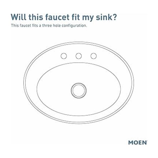 Moen Chateau L4605 Grifo de lavabo cromado de una manija_3