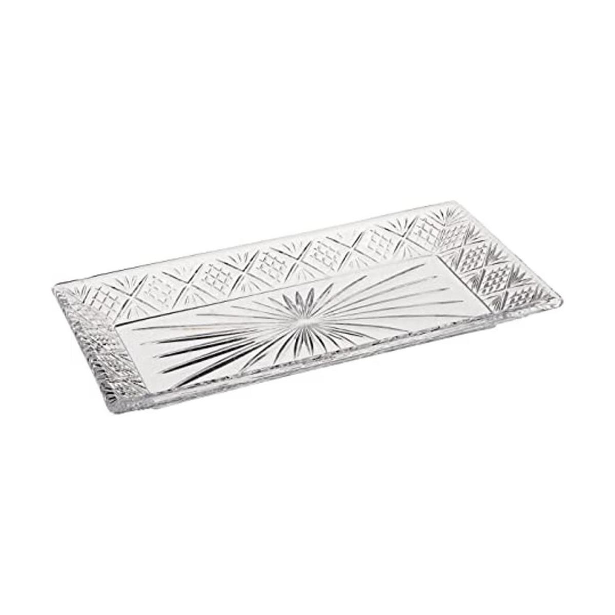 Godinger Bandeja rectangular de cristal de Dublín 12 x
