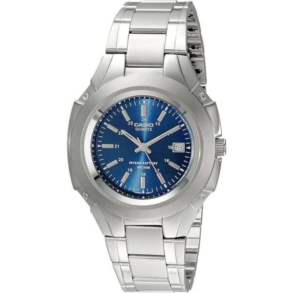 Reloj de vestir clásico de acero inoxidable con_1