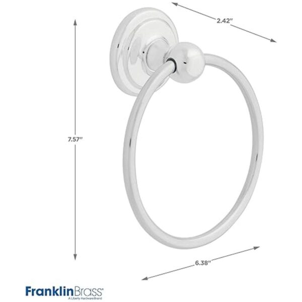 Franklin 9016PC Toallero de latón con diseño de Jamestown_3