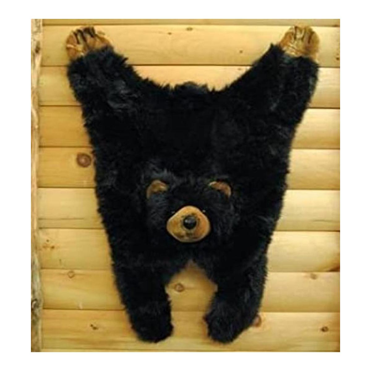 Tapete suave y adorable con forma de oso de peluche negro