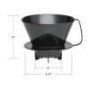 Fino Cono de filtro de infusión de café vertido tamaño_4