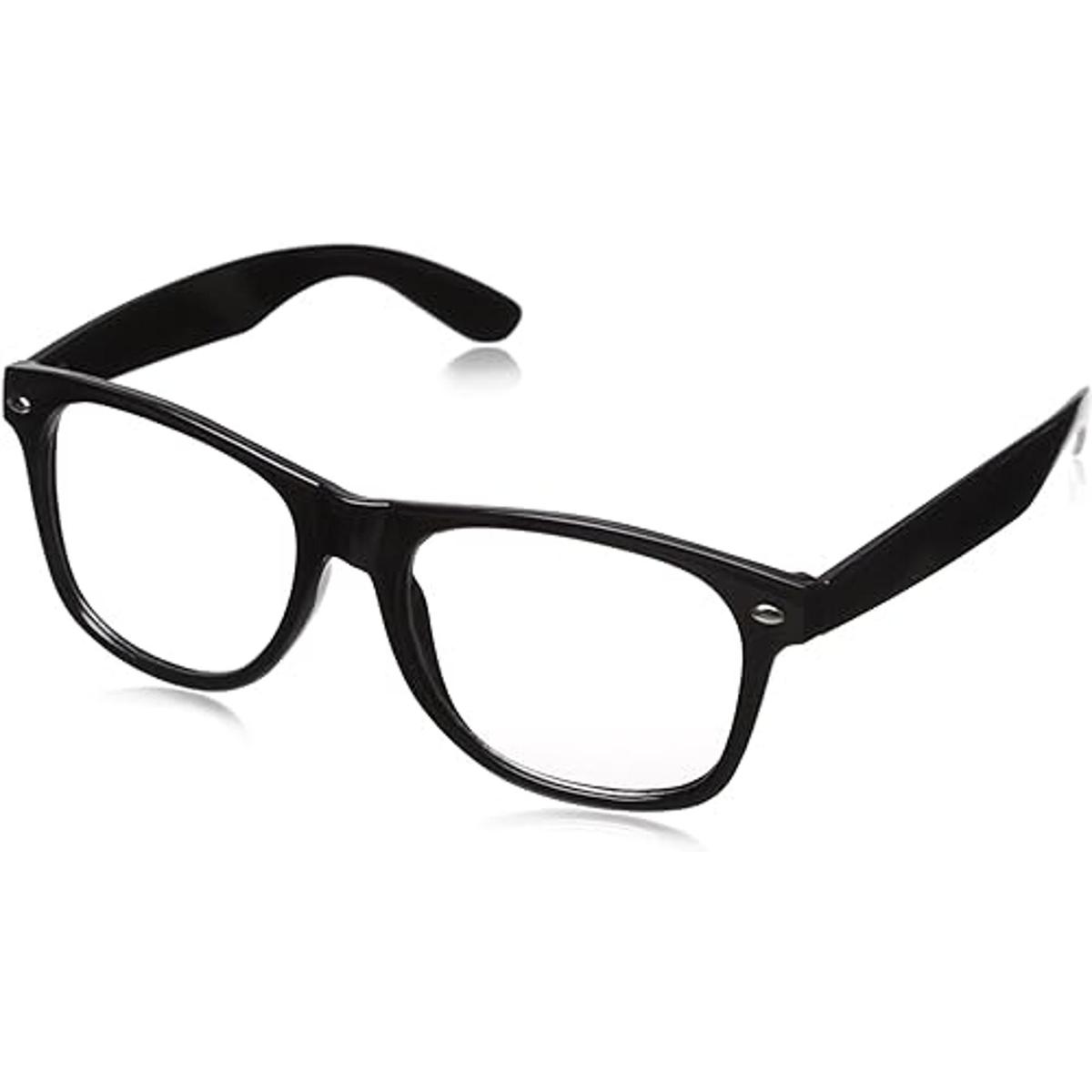 Marco negro para anteojos de sol con lente transparente