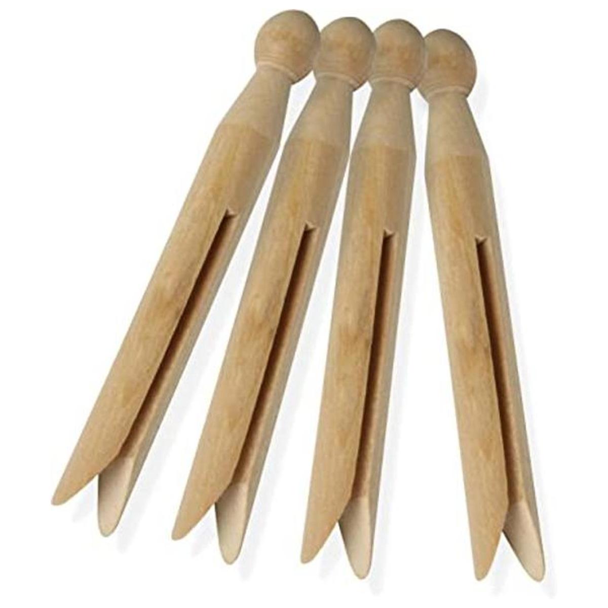 HoneyCanDo Pinzas redondas de madera paquete de 100