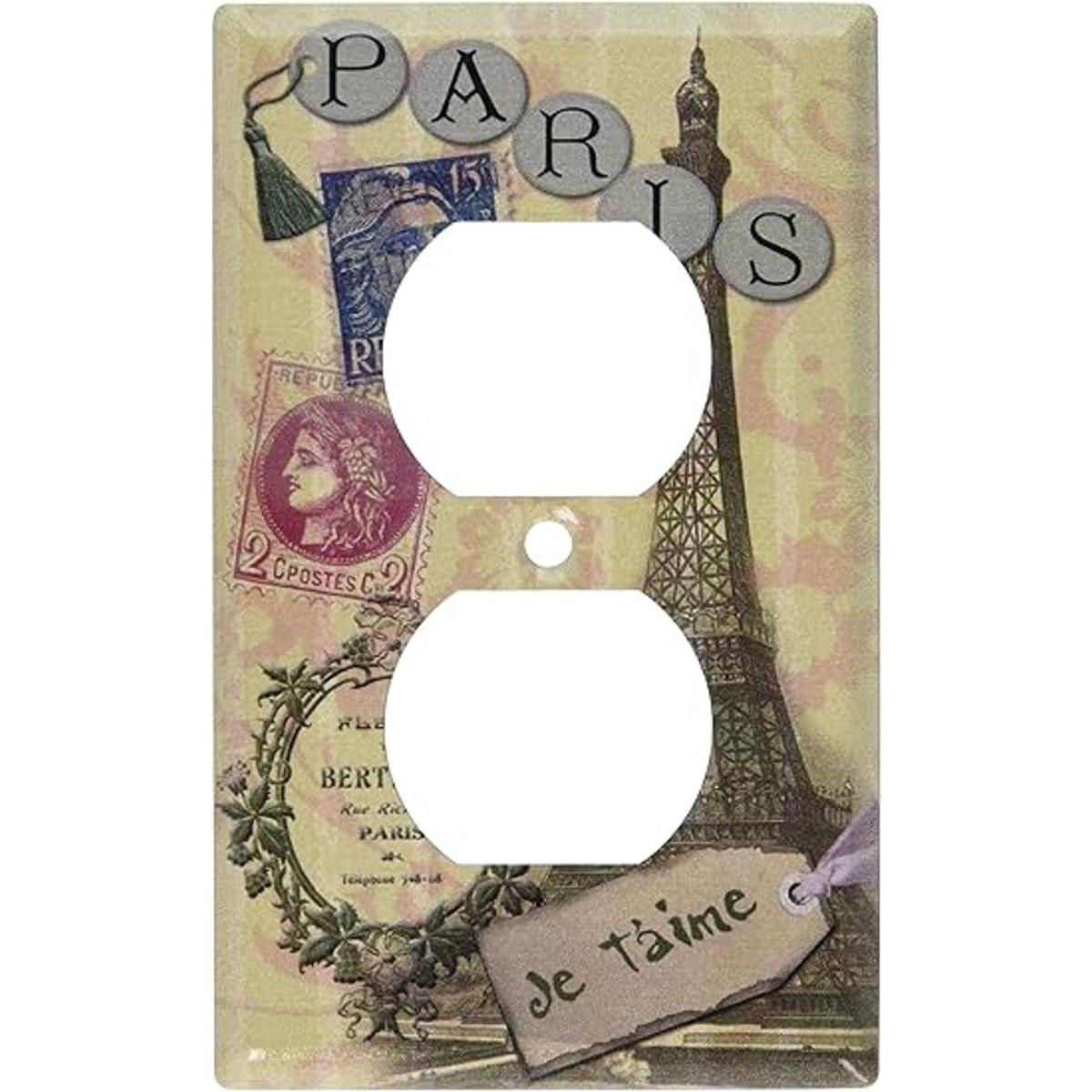 Art Plates Placa de interruptor Paris Je Taime Tapa de