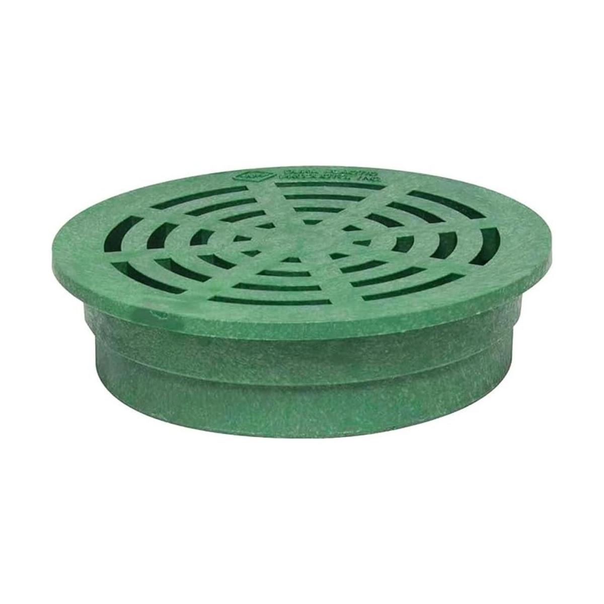 Storm Drain Rejilla redonda de 6 pulgadas verde se adapta