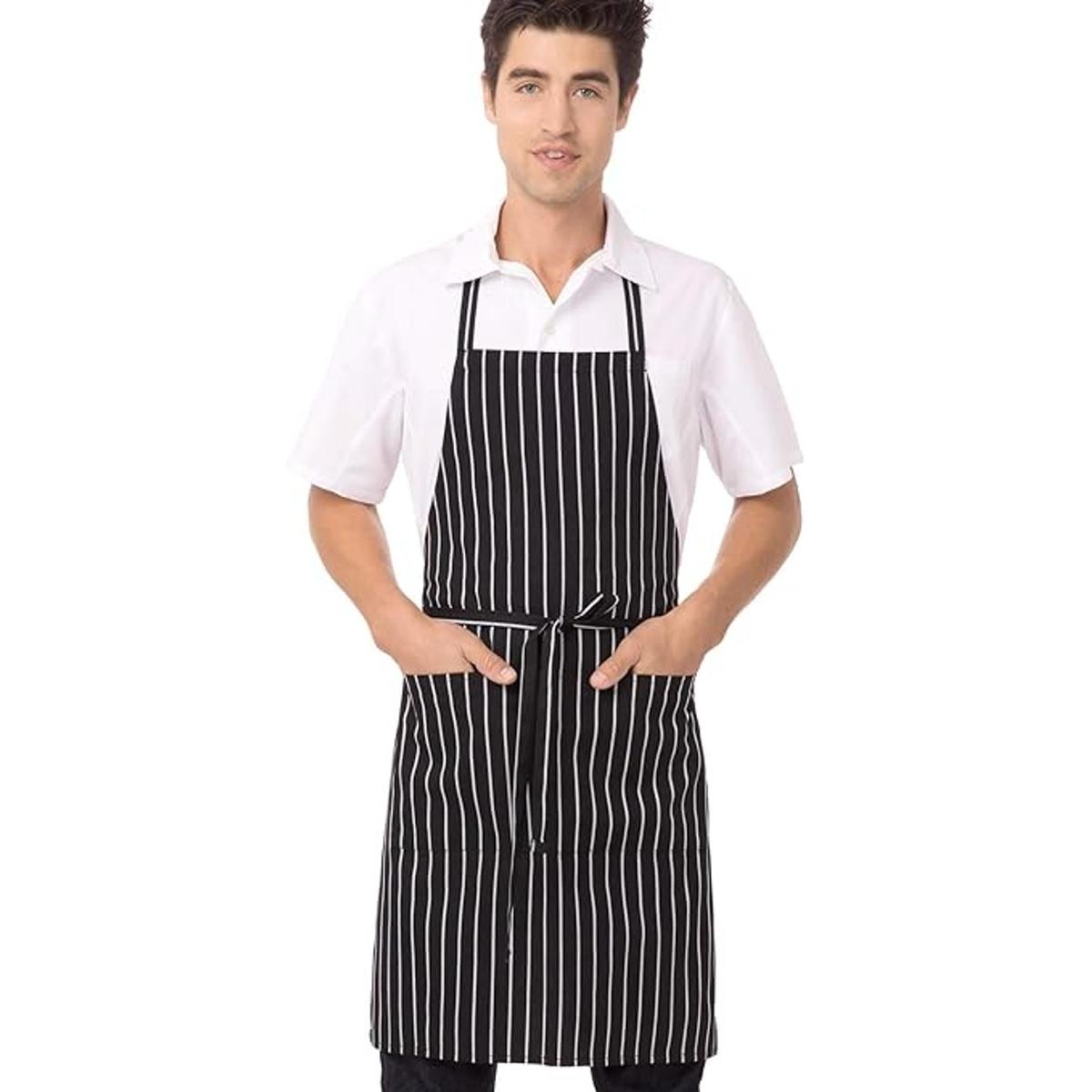 Chef Works Mandil estampado con gis con pechera y