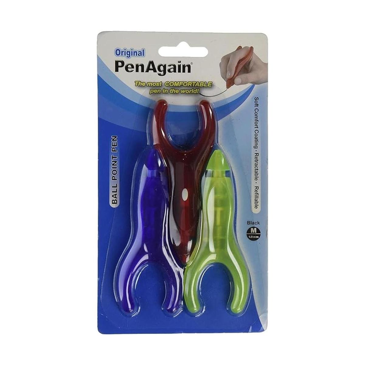Paquete de 3 lapiceros PenAgain Rojo azul verde o verde