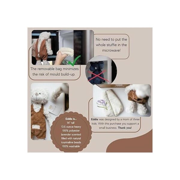 Peluche Eddie para microondas animales de peluche con_6
