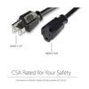 StarTech Cable de extensión de alimentación de 6_3