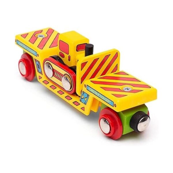 Bigjigs Rail Bulldozer Low Loader_2