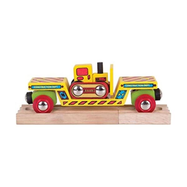Bigjigs Rail Bulldozer Low Loader_1