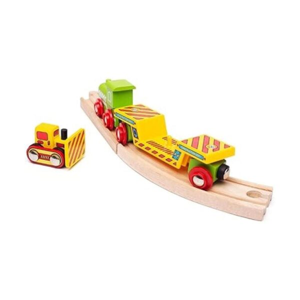 Bigjigs Rail Bulldozer Low Loader_4