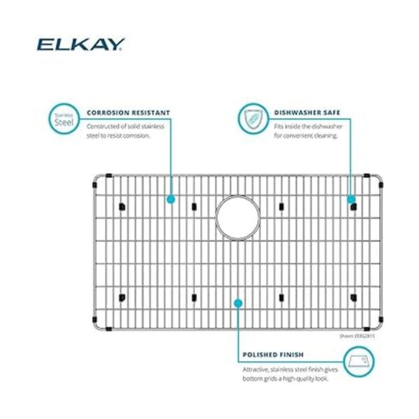 Elkay rejilla inferior de acero inoxidable GOBG2816SS_2