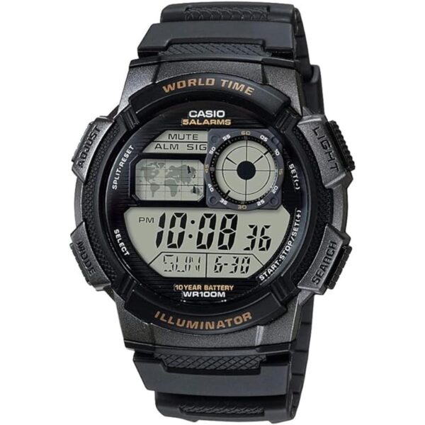AE1000W1AVCF Reloj deportivo de resina con banda negra_1