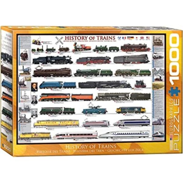 EuroGraphics Historia de los trenes 1000 piezas Puzzle_1