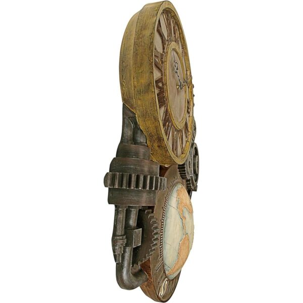 Design Toscano Gears of Time Steampunk Escultura de reloj_2
