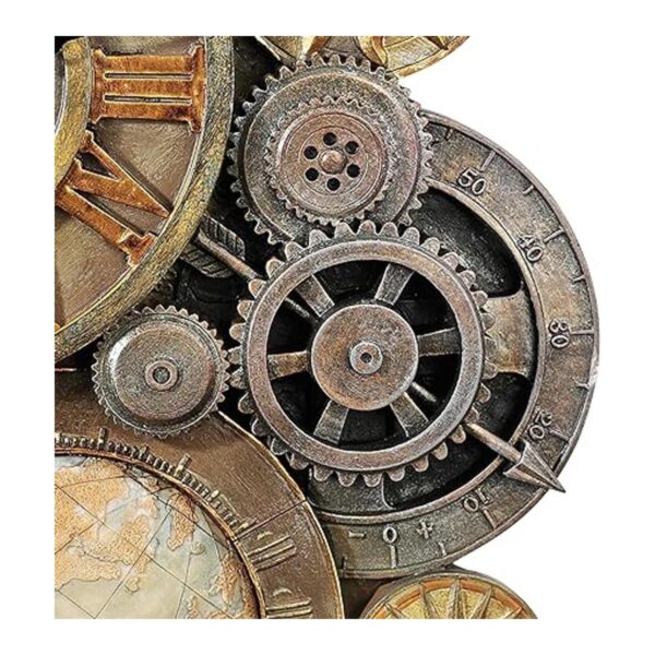 Design Toscano Gears of Time Steampunk Escultura de reloj_4