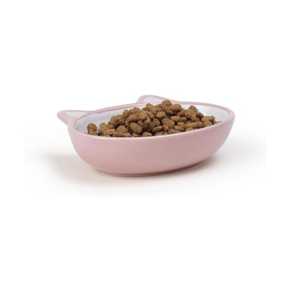 PetRageous Cuenco ovalado para gatos de gres de 5.5_3