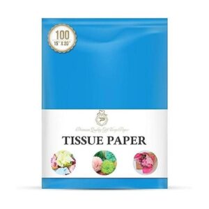 Papel de seda desechable color turquesa y azul brillante_1