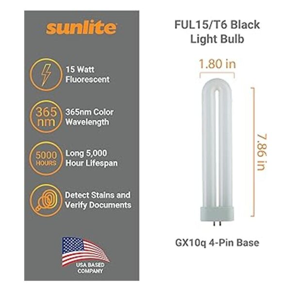 SUNLITE FUL15T6 foco fluorescente negro 15 vatios_2