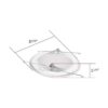 NICOR Lighting Recorte de ducha empotrado blanco de 6