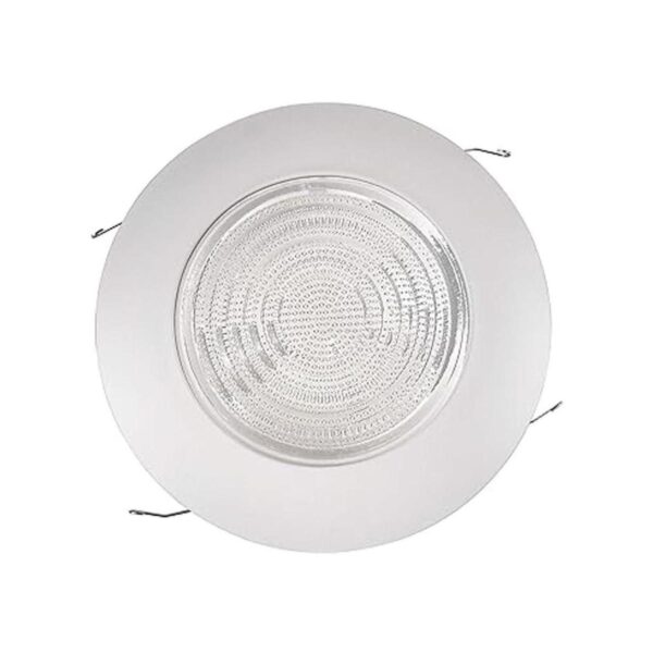 NICOR Lighting Recorte de ducha empotrado blanco de 6