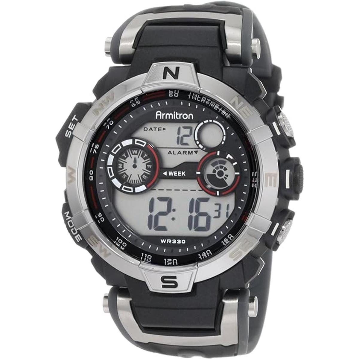 Armitron Sport Reloj digital 408231RDGY para hombre Gris