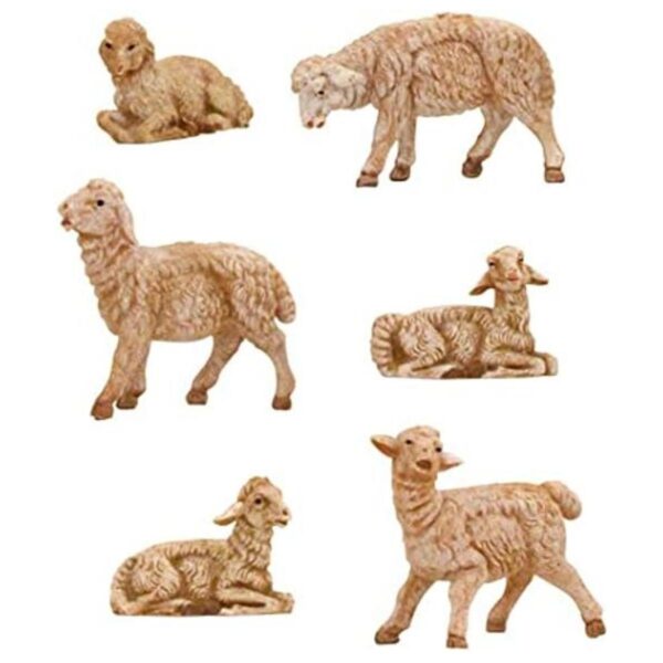 Roman Fontanini Figuras de oveja de 6 piezas escala de_1