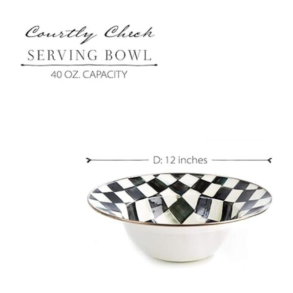 MacKenzieChilds Courtly Check Plato grande para servir de_4