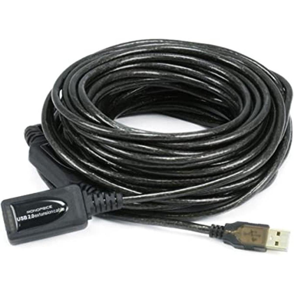 Monoprice Cable de extensión 49.2 ft USB 2.0 A macho a
