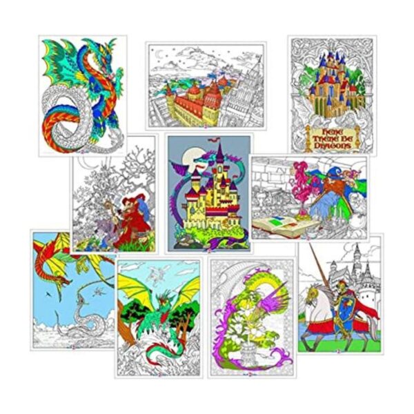 Line Art Bundle 10 Coloring Póster Mejores Vendedores_1