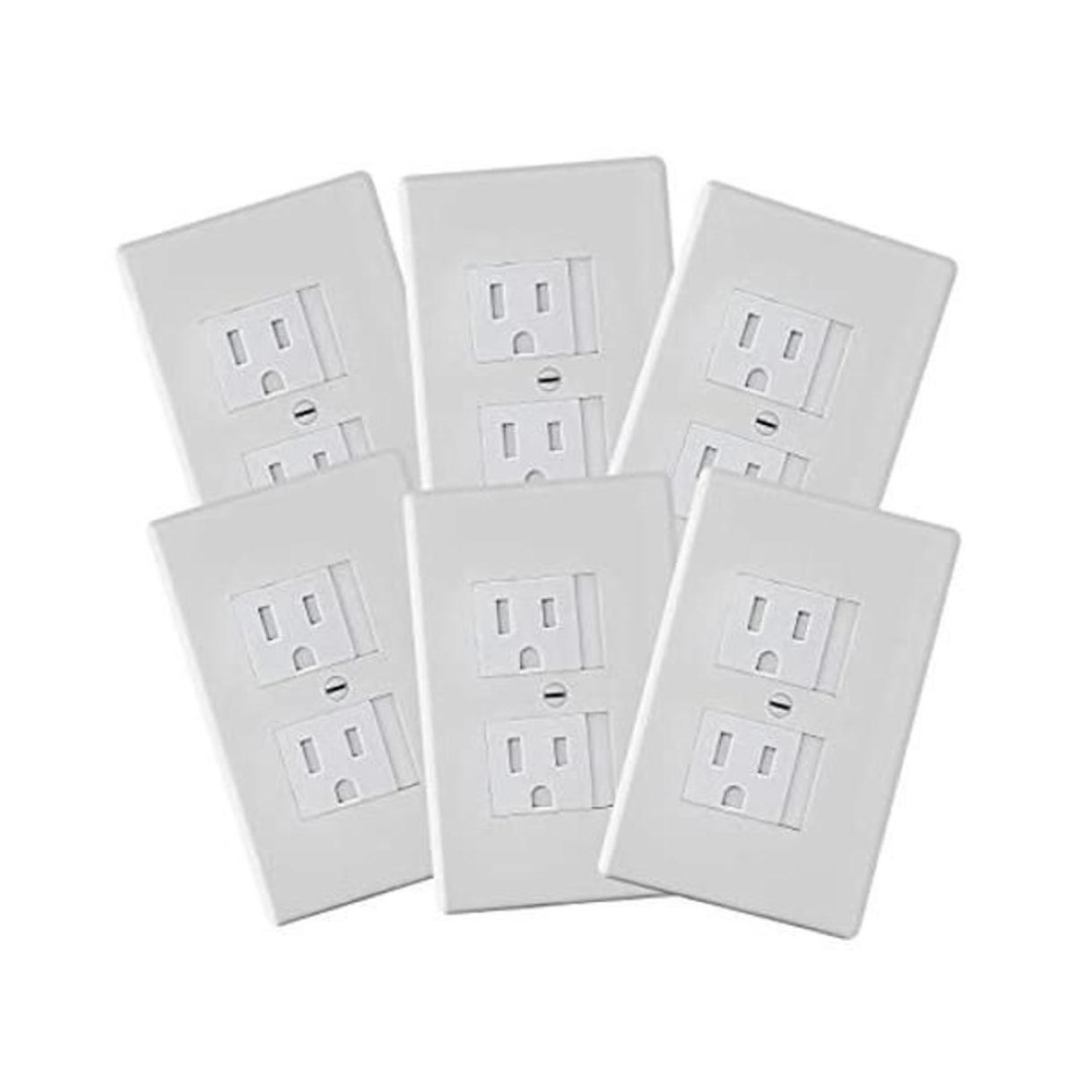 Paquete de 6 fundas de enchufe estándar de cierre