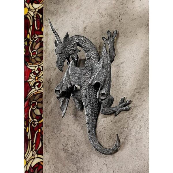 Design Toscano Escultura de pared con cuernos del dragón_4