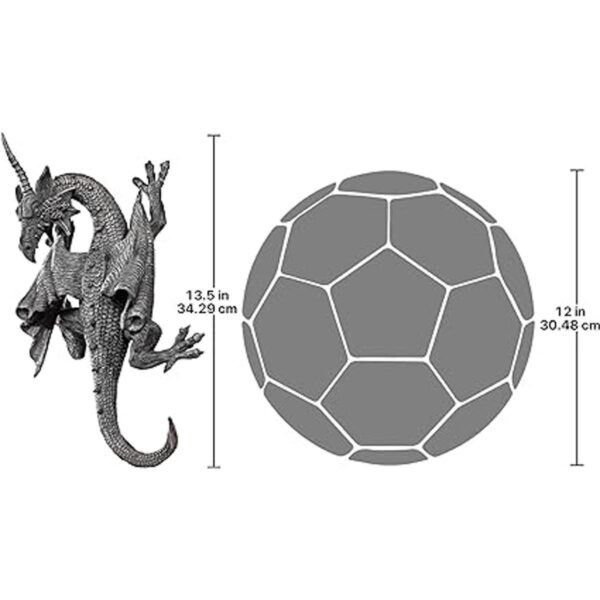 Design Toscano Escultura de pared con cuernos del dragón_5