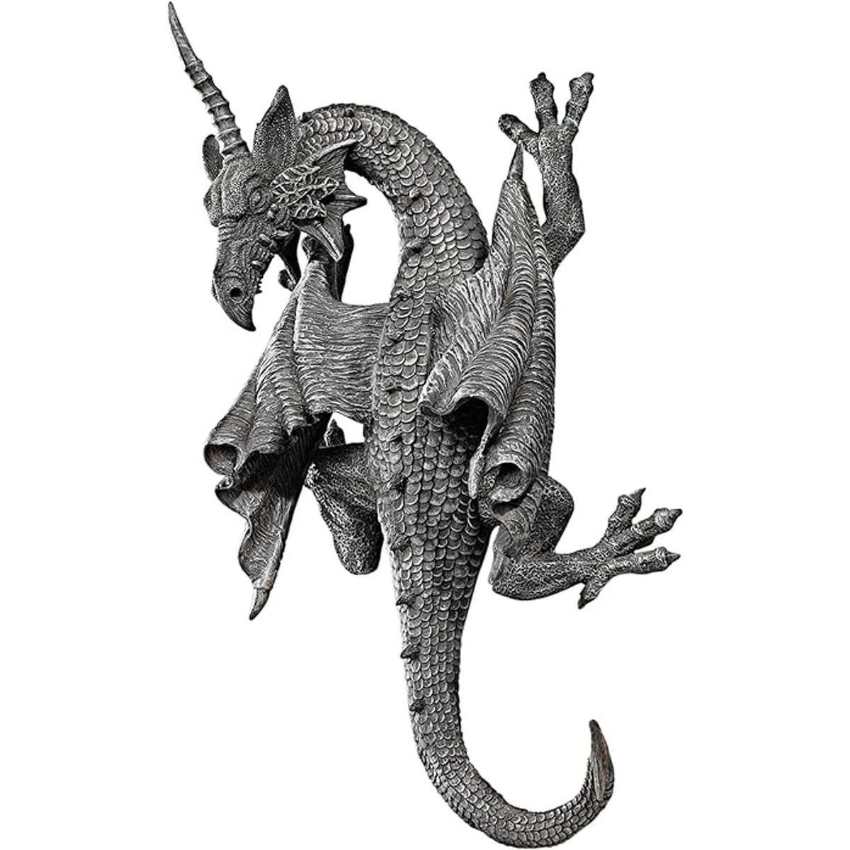 Design Toscano Escultura de pared con cuernos del dragón