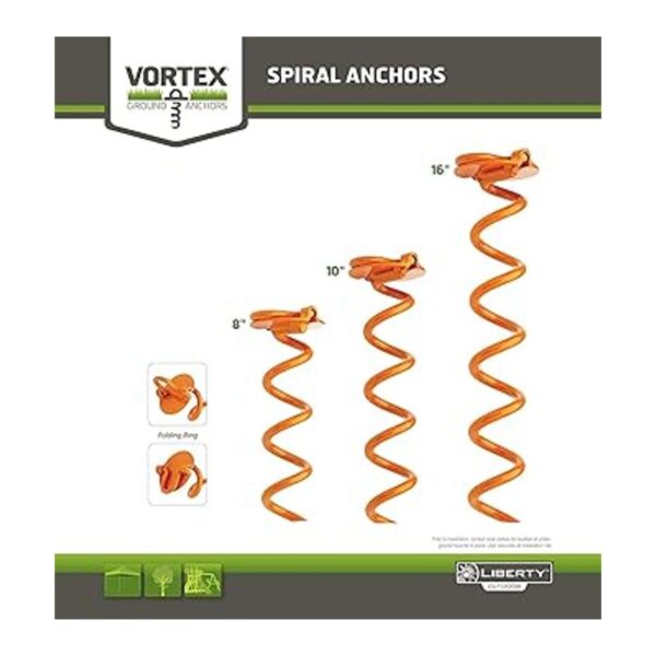 Liberty Outdoor ANCFR10ORGA Anclaje de tierra en espiral