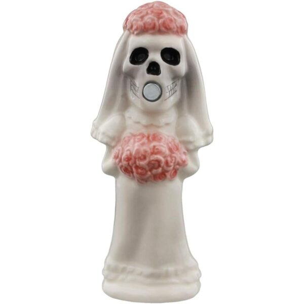 Love Never Dies Esqueleto de novia y novio besando salero_2