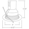 NICOR Lighting 15511 Foco empotrable 5.0 in color blanco