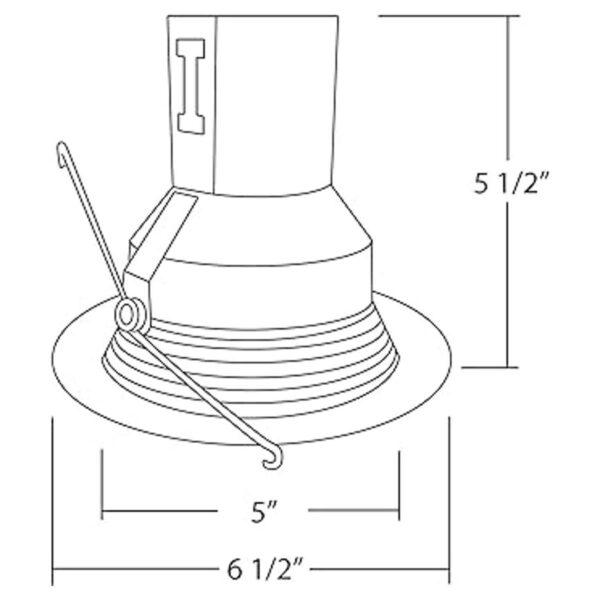 NICOR Lighting 15511 Foco empotrable 5.0 in color blanco