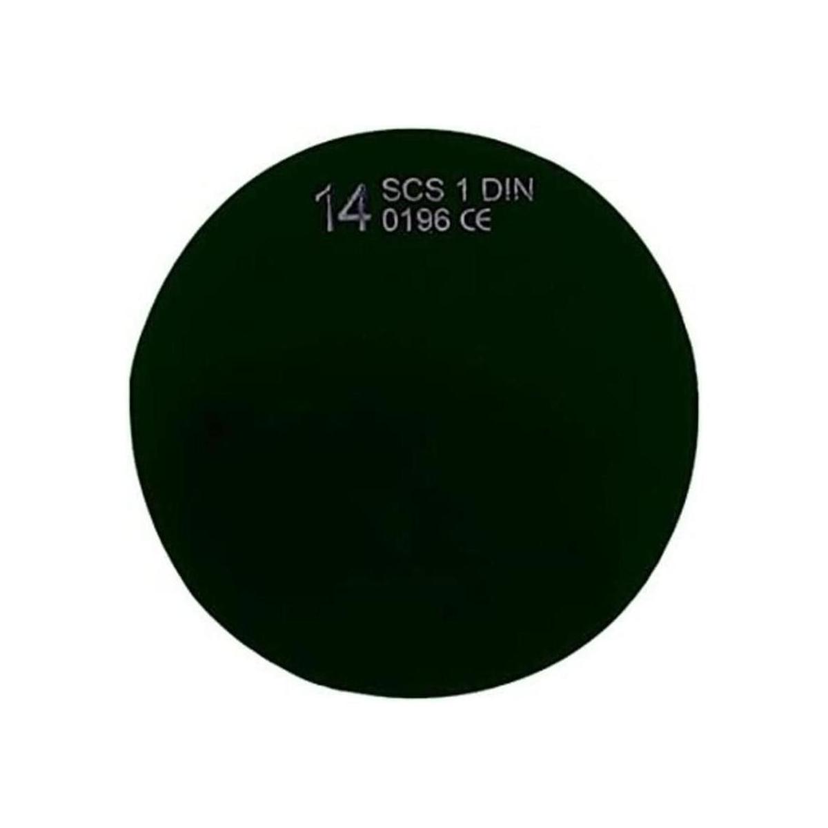 Lentes de soldadura circulares 50 mm IR sombra verde 14